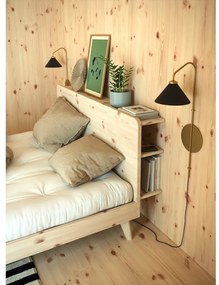Двойно легло от борова дървесина с решетка 180x200 cm Retreat - Karup Design