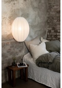 Бяло висящо осветително тяло с текстилен абажур ø 40 cm Florence – Markslöjd