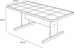 Трапезна маса от декор от дъб 95x195 cm Skak – Hübsch