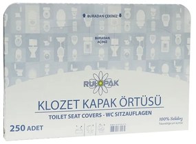 Rulopak Покривало за тоалетна чиния, 43 х 35.5 cm, 250 броя