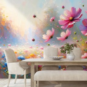 Тапет – Цветни полски цветя в разцвет