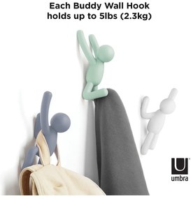 Пластмасови куки за стена в комплект от 3 броя Buddy - Umbra