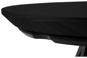 Кръгла сгъваема трапезна маса с допълнителна плоча с черен плот за маса ø 120 cm Magnus – Windsor &amp; Co Sofas