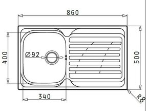 мивка Maidsinks Coventry 1B 1D