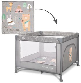 LORELLI Classic Кошара за игра PLAY N RELAX GREY ADVENTURE