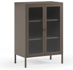 Сива метална витрина 70x100x40 cm Layna – Marckeric