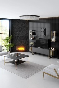 Кафе маса Gold, цвят Антрацит Черен