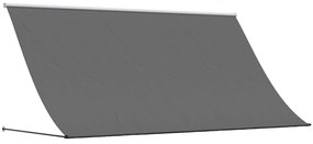 368754 vidaXL Прибираща се тента, антрацит, 300x150 см, плат и стомана