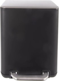 Черно кошче за боклук с педал от неръждаема стомана 20 l Black – Orion