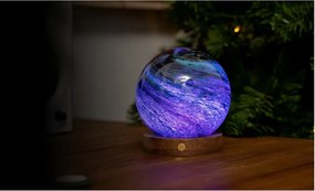 Тъмнокафява/в тъмно естествен цвят светлинна декорация с USB ø 12 cm Stellar Ocean – Gingko