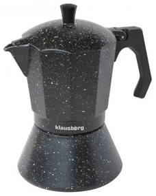 Кубинска кафеварка KLAUSBERG KB 7160, 9 чаши, ~450 мл, Предпазен клапан, Индукция, Черен мрамор