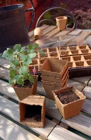 Nortene - Биоразградими саксии от торф за разсад Growing Pots 8 х 8см