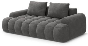 Сив кадифен диван 200 cm Linz – Cosmopolitan Design