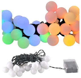 LED RGB соларна верига PARTY 30xLED/1,2V 400 mAh 3,9 m IP44
