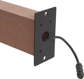 Модерна външна стълбова лампа теракота 65 см IP44 - Pompei