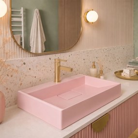 Умивалник МРАМОРЕН КОМПОЗИТ Rea GOYA PINK 50CM