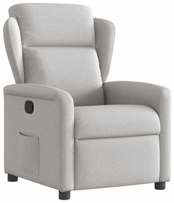4015585 vidaXL Recliner Chair Cloud Grey Fabric