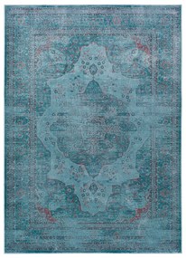 Син вискозен килим Lara Aqua, 120 x 170 cm - Universal
