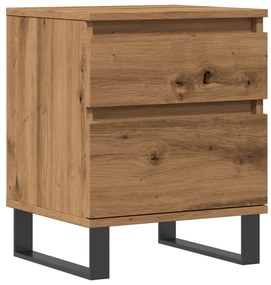 857438 vidaXL Нощно шкафче Artisan Oak 40x35x50 cm Инженерна дървесина