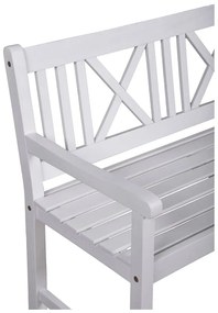 Бяла градинска пейка от масивно дърво Malmö – Garden Pleasure