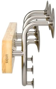 Бяла естествена алуминиева стенна закачалка Melody - Umbra