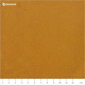 Горчичножълто U-образно разтегателно канапе от кадифе, ляв ъгъл Lofty Lilly - Miuform