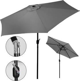 Градински чадър 270 см с наклон Бежово