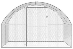 171463 vidaXL Птичарник на открито, 3x2x2 м, поцинкована стомана