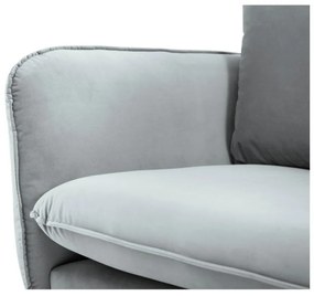 Кресло от светлосиво кадифе Vienna - Cosmopolitan Design