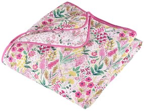 Розово капитонирано покривало за легло 220x230 cm Tilly Floral – Catherine Lansfield