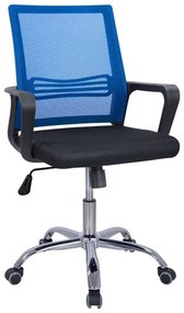 Офис стол HM1148.08 цвят син-черен