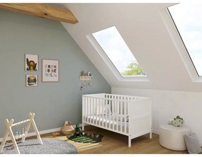 Бяло детско креватче 70x140 cm от масивна дървесина Alkmaar – Germania