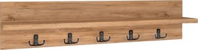 Меламинов стенен закачалка Kery в цвят борова дъб 80x11x18см.