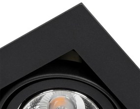 Комплект от 6 модерни вградени прожектора черни регулируеми - Oneon 70