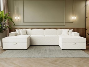 Ъглов диван Santos U-Бял