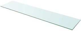 243850 vidaXL Плоча за рафт, прозрачно стъкло, 110 x 25 см