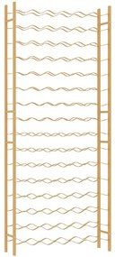 340915 vidaXL Стойка за вино за 96 бутилки, златиста, метална