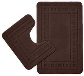 Тъмнокафяви килими за баня в комплект от 2 бр. WC 50x80 cm Armoni – Catherine Lansfield