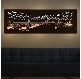 Li-Go 4778/A/4 - LED стенна декорация LED/10W/5V 30000 mAh 120x40 cm дъб