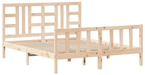 3191981 vidaXL Рамка за легло без матрак, 160x200 см, масивна чамова дървесина
