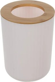 Комплект аксесоари за баня Ruhhy 24635 – 6 елемента с бамбукови детайли, бял цвят