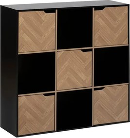 Рафт 5five Mix'n Door Chevrons, 9 отделения, Черен