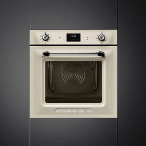 Фурна за вграждане Smeg SOP6900TP, 3000W, 68 л, Клас A, 9 функции и 5 нива на готвене, Самопочистване, Таймер, 30-280C, Крема