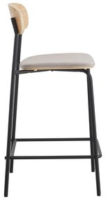 Черни/кафяво-сиви бар столове в комплект 2 бр. (височина на седалката 66 cm) Adriana – Marckeric