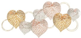 Метална декорация за стена 91x40 cm Hearts – Mauro Ferretti