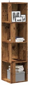 856722 vidaXL Ъглов шкаф, старо дърво, 33x33x132 см, инженерно дърво