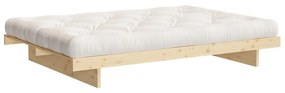Единично легло от масивен бор с включена подматрачна рамка в естествен цвят 120x200 cm Kanso – Karup Design