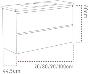 Мебели за баня Sanitec Alba D-Pine-Length: 70cm