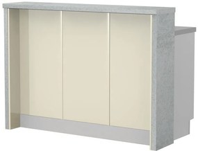 Островна кухненска пейка Modena-Length: 150 cm.-Beige-Chromix Silver
