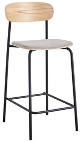 Черно-сиви бар столове в комплект от 2 броя (височина на седалката 66 см) Adriana - Marckeric